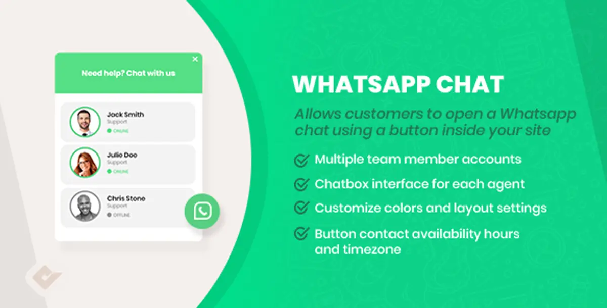 WhatsApp Chat Pro WP Plugin By QuadLayers 7.3.8