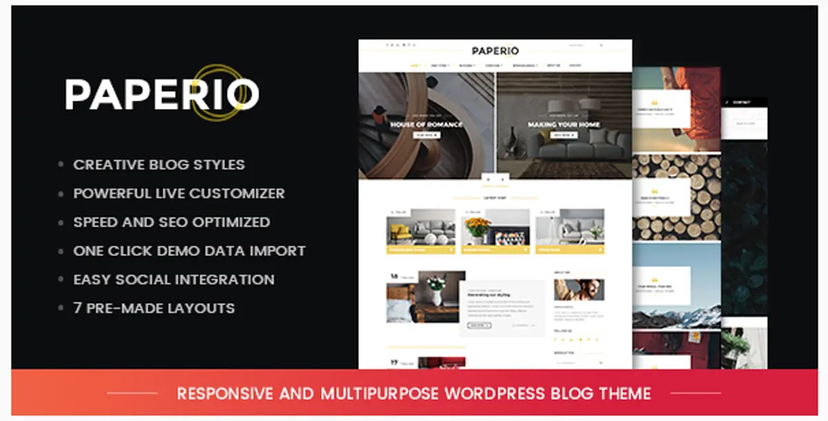 Paperio - Responsive and Multipurpose WordPress Blog Theme 2.8