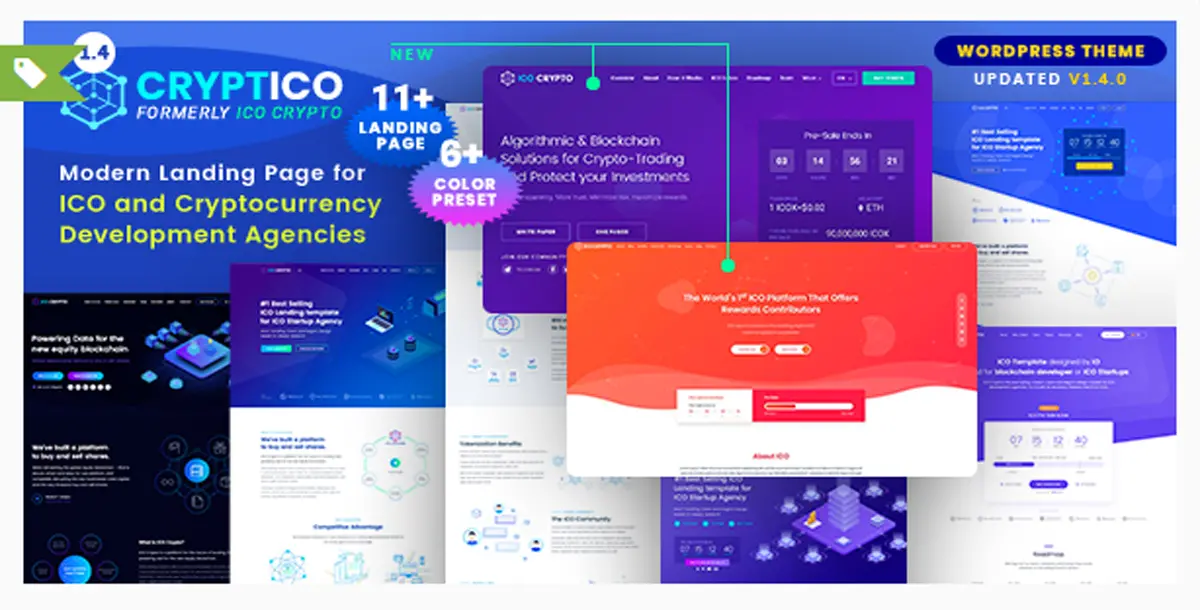 Cryptico - ICO Crypto Landing & Cryptocurrency WordPress Theme​ 1.4.15