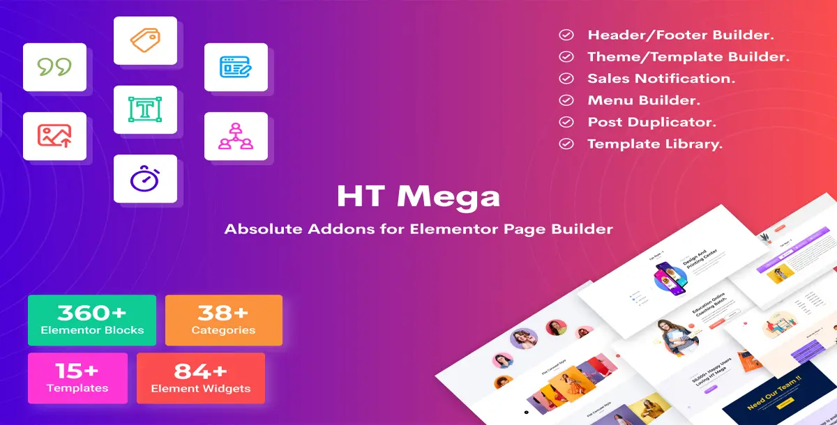 HT Mega Pro – Absolute Addons for Elementor Page Builder 1.9.8